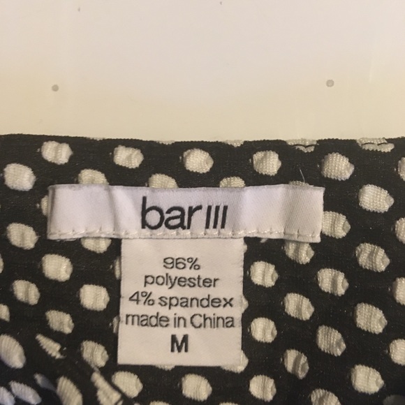 New- Bar III Black white poke-dot M Skirt - Picture 3 of 9